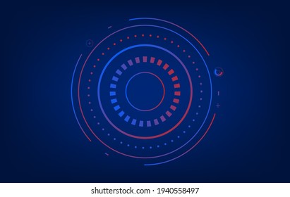 Graphic User Interface HUD. Futuristic infographics dashboard.