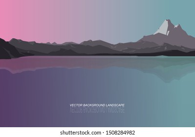 graphic vector abstract of landscape illustration