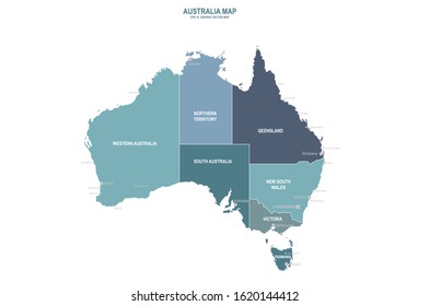 graphic vector of australia map