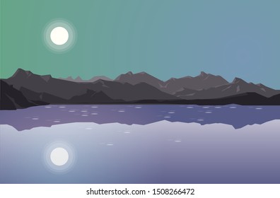 graphic vector background of landscape illustration
