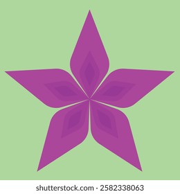 graphic vector of beautiful violet color abstract flower on green background