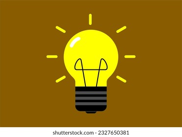 grafische Vektorgrafik einer großen Lampe, gut für eine Idee-Illustration.