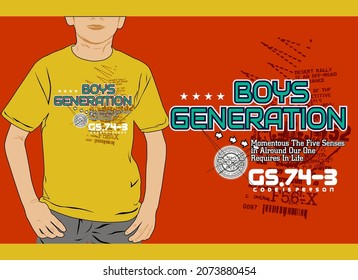 Graphic vector boys t-shirt design printing