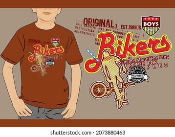 Graphic vector boys t-shirt design printing