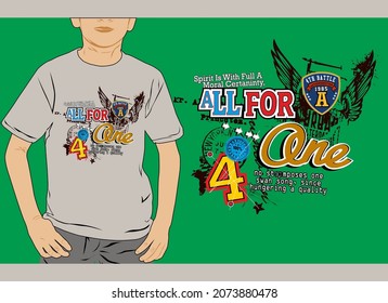 Graphic vector boys t-shirt design printing