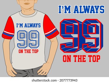 Graphic vector boys t-shirt design printing