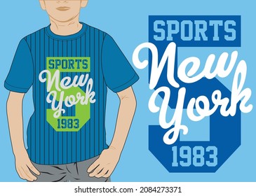 Graphic vector boys t-shirt design printing. 
