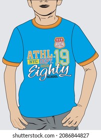 Graphic vector boys t-shirt design printing.Vector Graphic t-shirt, typography,lettering design printing,template t-shirt