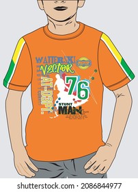 Graphic vector boys t-shirt design printing.Vector Graphic t-shirt, typography,lettering design printing,template t-shirt