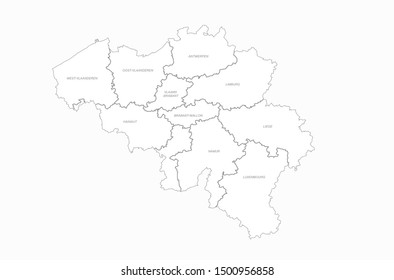 graphic vector of bulgium map