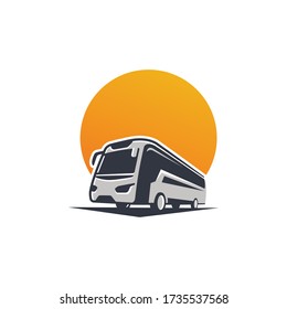 Graphic vector of bus city logo silhouette, perfect for logo, icon or etc