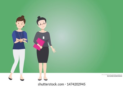 graphic vector business woman character
