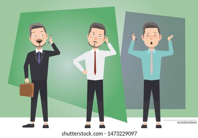 graphic vector of businessman's action