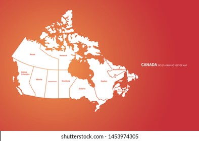 graphic vector of canada map