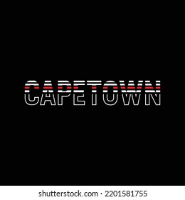 Graphic vector capetown for t-shirt