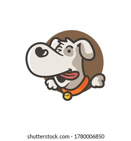 GRaphic vector of cute dog face, perfect for logo, sticker, or etc