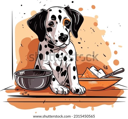Graphic vector of dalmata dog, Tshirt design