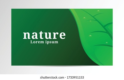 Vector gráfico de la naturaleza del banner de diseño, perfecto para banner web, impresión u otros