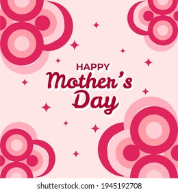 graphic vector design of happy mothers day for greeting gift