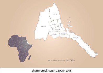 graphic vector of eritrea map