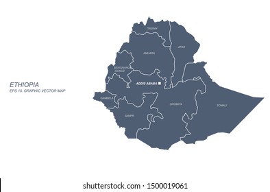 Graphic Vector Of Ethiopia Map