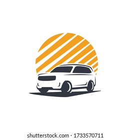 Graphic vector of family car logo silhouette, perfect for logo, icon or etc