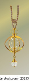 graphic vector format of The crystal hanging