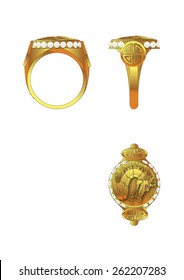 graphic vector format of product design of dragon ring/dragon ring