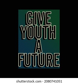 vector gráfico le da a la juventud una tipografía futura para camisetas