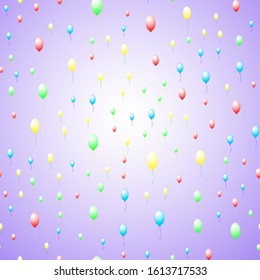 Graphic vector gradient multicolored balloons. Pattern of color balloons. cartoon. vector.