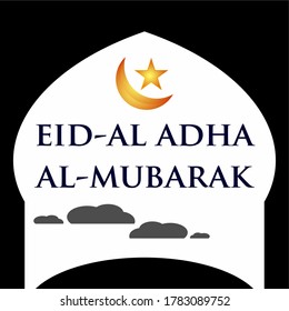 graphic vector of greeting card Eid al-Adha Mubarak