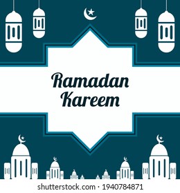 GRAPHIC VECTOR OF GREETING CARD RAMADAN KAREEM