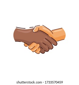 Graphic vector of hand shake icon illustration. perfect for logo, icon or etc