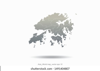 graphic vector of hong kong map