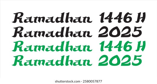 Graphic vector illustration of the 2025 Ramadan symbol. Suitable for illustrations in Ramadan greeting designs, accessories for Ramadan activities, decorations with a Ramadan Islamic atmosphere