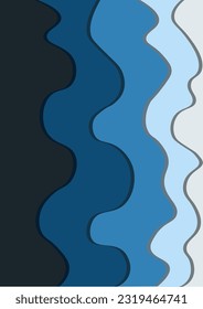 Graphic vector illustration of 3D sea background layey. Suitable for background, decoration , etc.
