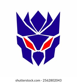 graphic vector illustration of abstract design robot head for elements