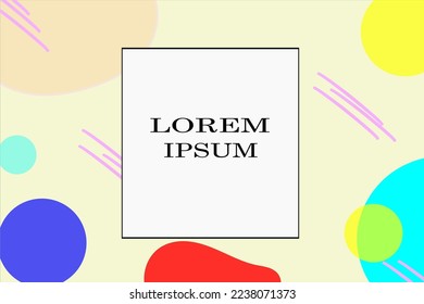 graphic vector illustration, abstract memphis background template design with unique and simple decoration concept