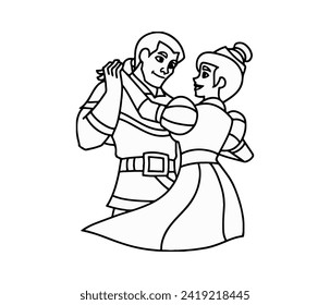 grafische Vektorgrafik eines Schwarz-Weiß-Bildes eines Königs und einer Königin, die sich gegenseitig anschauen und Blumen schenken
geeignet für Symbole der Liebe oder Zuneigung oder zum Valentinstag