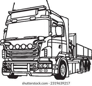 graphic vector illustration of
a cartoon of various types of industrial or plantation trucks
fit for design for learning methods or symbols