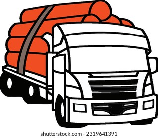 graphic vector illustration of
a cartoon of various types of industrial or plantation trucks
fit for design for learning methods or symbols