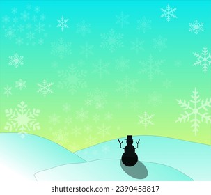 Graphic vector illustration of Christmas celebration background design has a very beautiful blue snowman fit for Christmas background