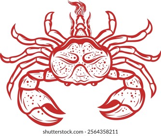 Graphic vector illustration, crab tail image is suitable for use as logo design material 