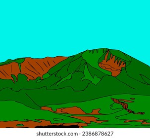 paisaje de montaña vectorial
que están en varios países