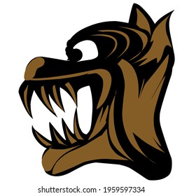graphic vector illustration of dog head silhouette