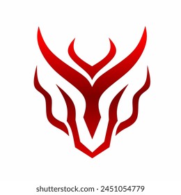 graphic vector illustration of dragon head logo design simple style