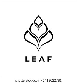 Graphic vector illustration of an elegant leaf logo design