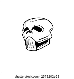 graphic vector illustration of a human skeleton in cartoon style, great for adding to your visual elements or coloring teaching materials for children and apparel businesses. vector format. black and 