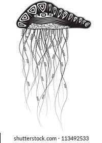 Graphic vector illustration of a Jelly Fish