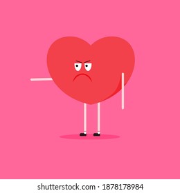 
ilustración vectorial gráfica
personaje de amor con expresión furiosa, lindo y de moda